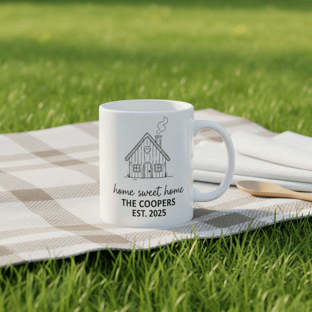 Home Sweet Home Mug — Personalised 'The Khans' Family Mug - AlleyCrafters