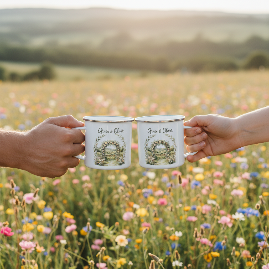 Couple Holding Mugs – Grace & Oliver