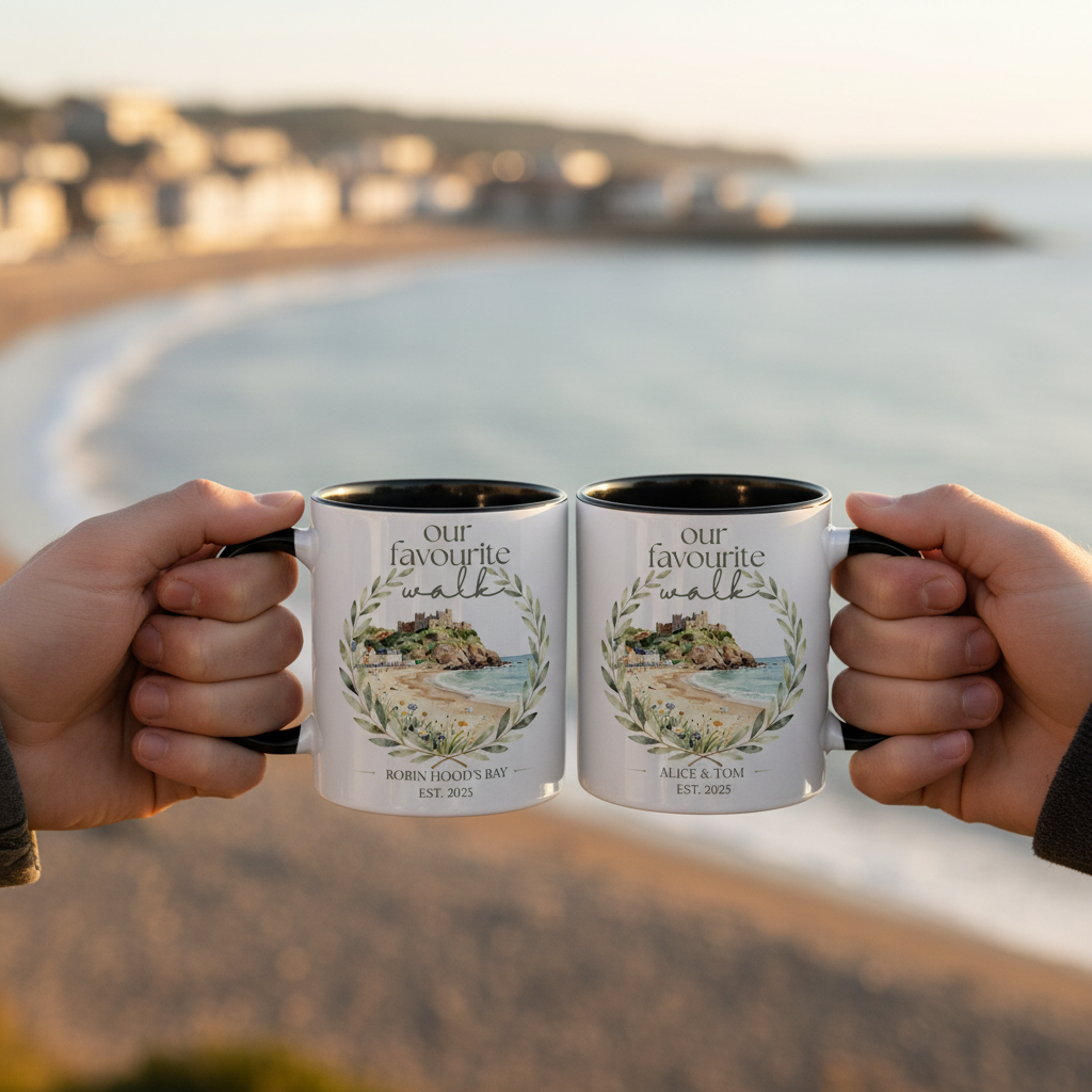 Couple Holding – Robin Hood's Bay – Alice & Tom – EST. 2025