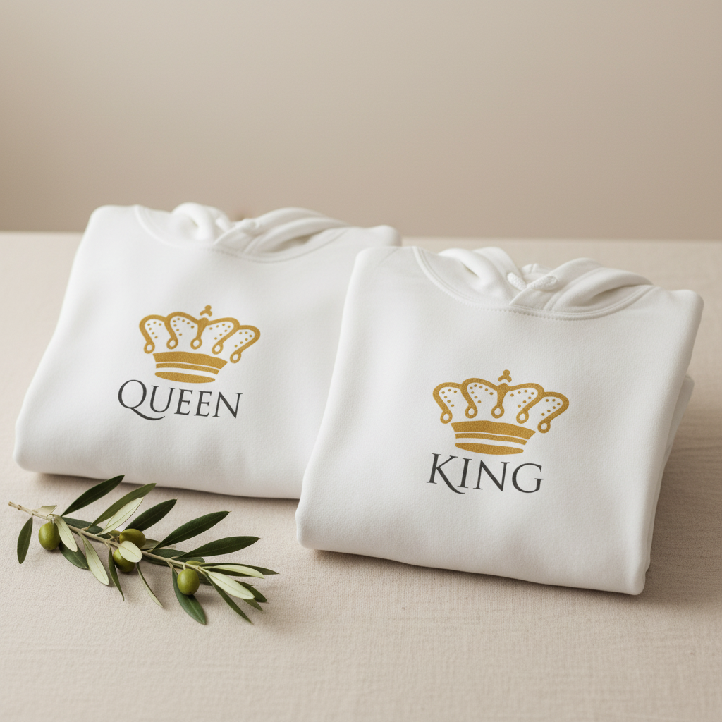 Cream linen olive branch