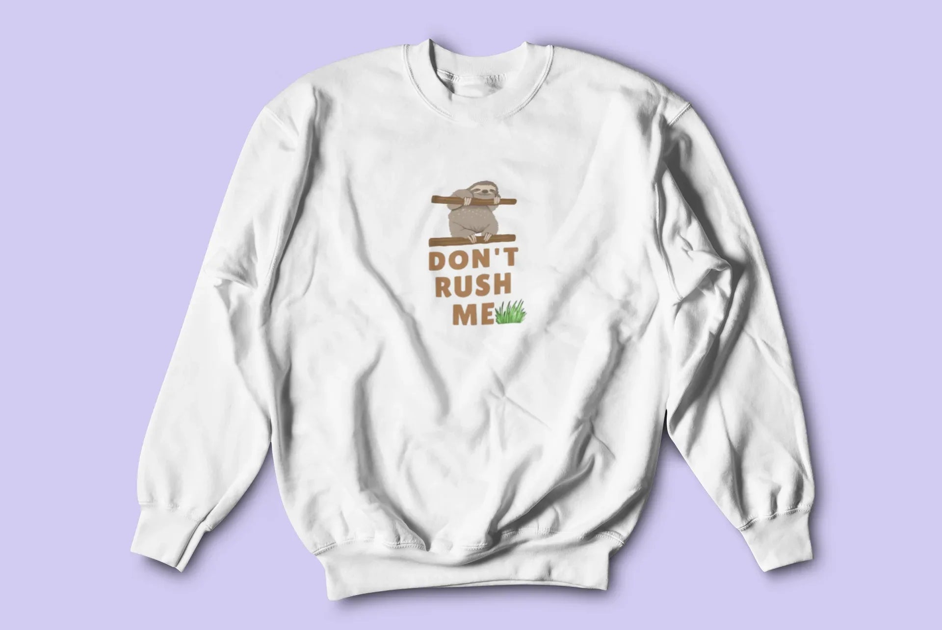 Don’t Rush Me Sloth Sweatshirt – Funny Animal Jumper - Alley Crafters