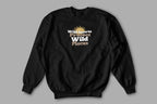 Black sweatshirt with “Wild hearts Protect Wild Places” chest graphic
