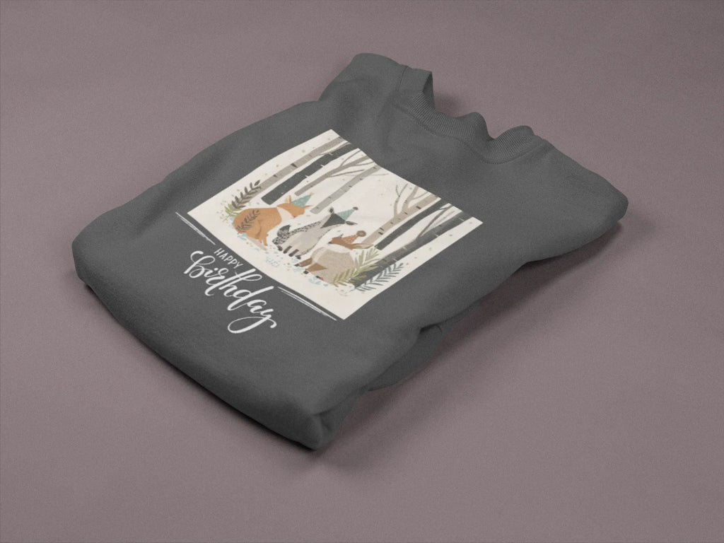 Woodland Birthday Animals Sweatshirt – Cute Nature Birthday Gift - Alley Crafters