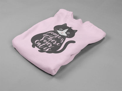 “Home Is Where Your Cat Is” Sweatshirt - Alley Crafters