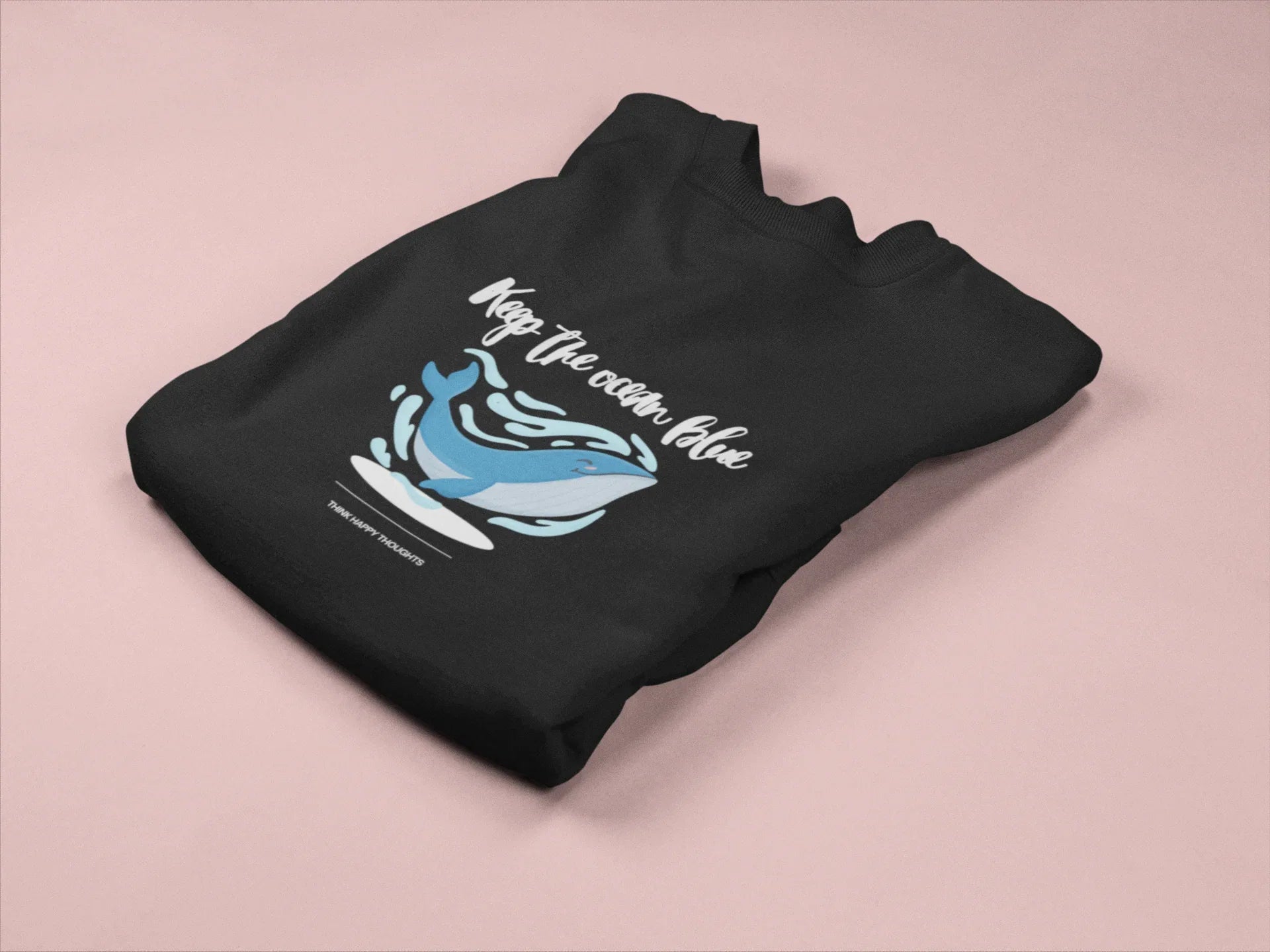 Keep the Ocean Blue Sweatshirt – Whale Graphic Eco Quote Crewneck, Nature & Ocean Lover Gift - Alley Crafters