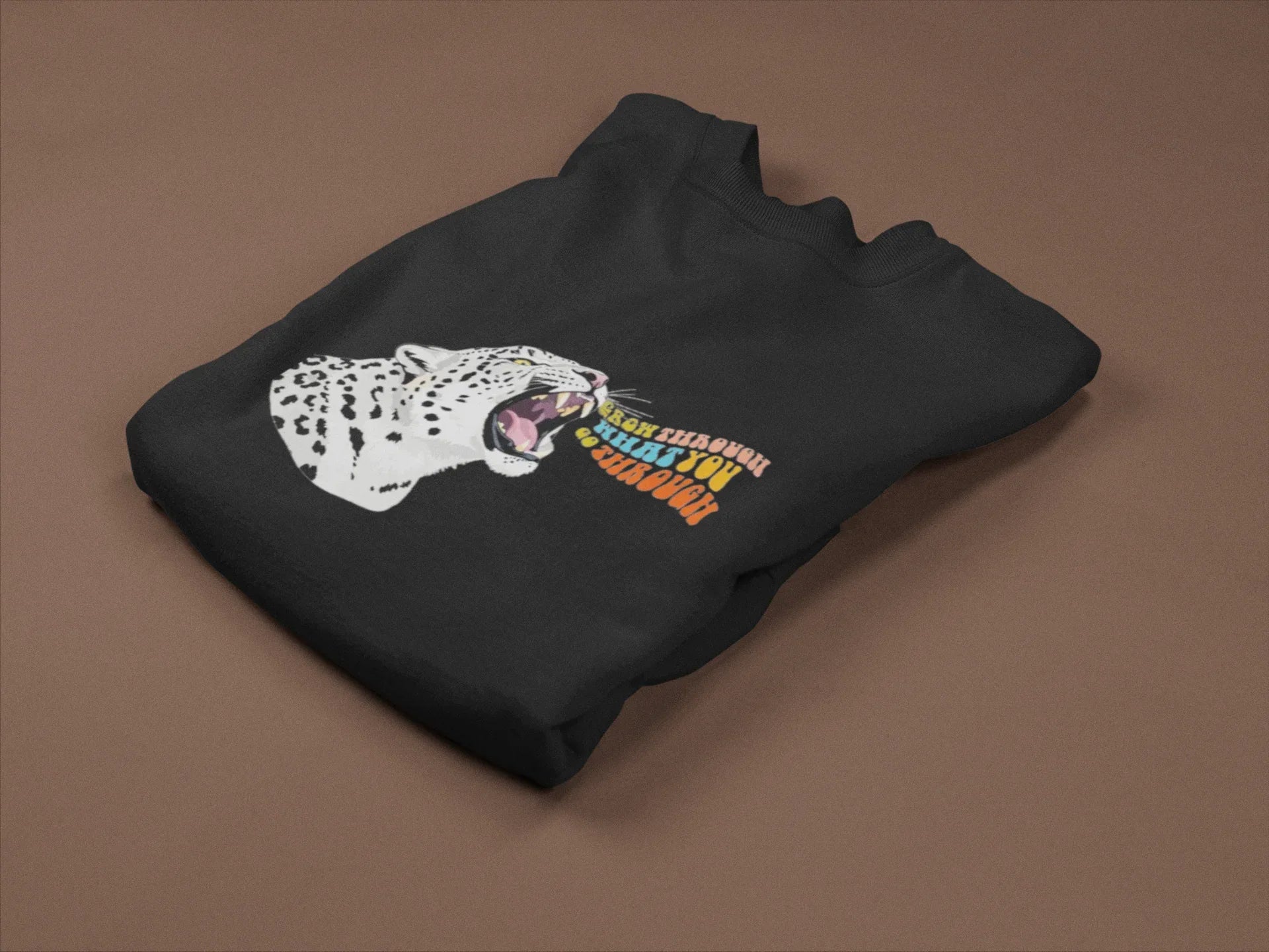 Grow Through What You Go Through Sweatshirt – Tiger, Leopard or Crocodile Design - Alley Crafters