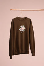 Personalised Floral Initial Sweatshirt | Custom Name Crewneck - Alley Crafters
