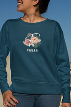 Personalised Floral Initial Sweatshirt | Custom Name Crewneck - Alley Crafters