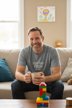 Grey graphic T-shirt with 'I GOT THIS FROM MY KIDS' text on the front