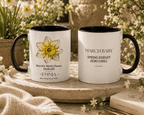 Personalised Birth Flower Mug with Name — Choose Your Birth Month - AlleyCrafters