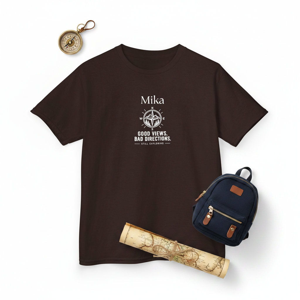 Dark brown flat lay