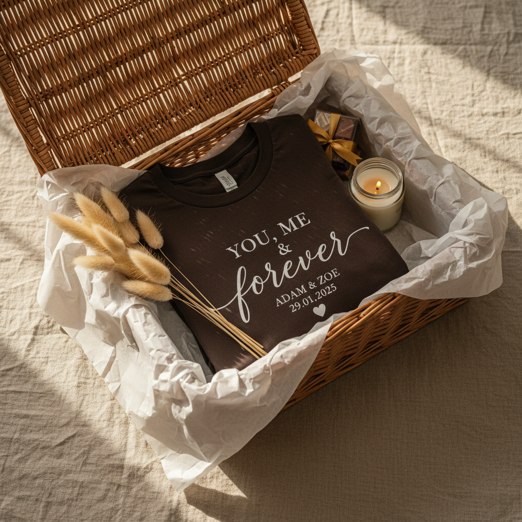 Dark chocolate tee in luxury hamper