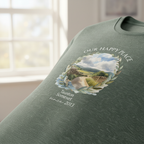 Dark heather green close-up