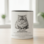 Not Today Motherfluffer Mug | Funny Cat Coffee Cup | Sarcastic Gift - AlleyCrafters