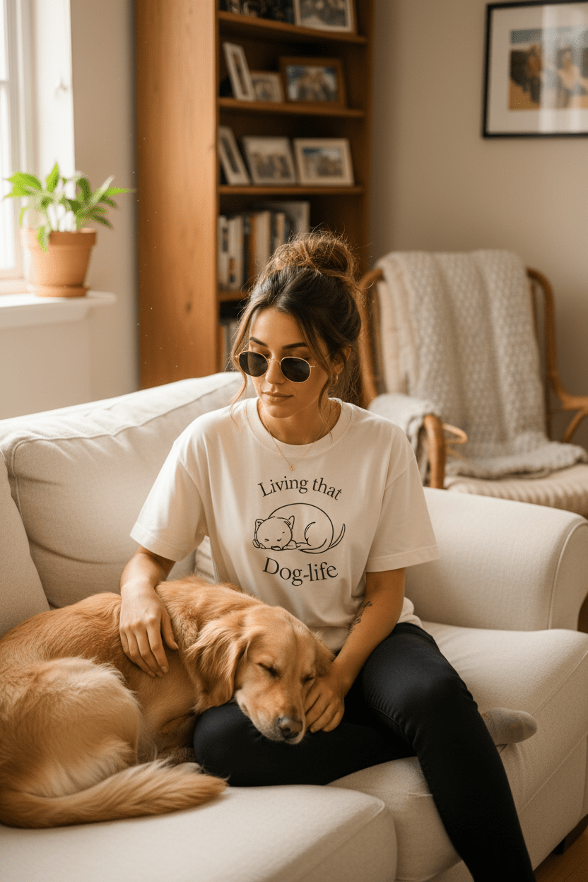 Living That Life T-Shirt | Slow Life, Plant Life, Cat Life & Dog Life - AlleyCrafters