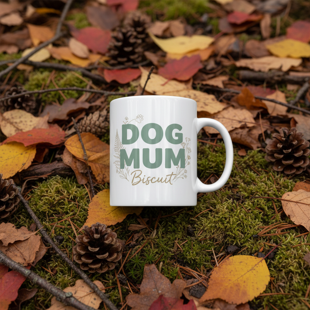 Dog Mum Mug Biscuit Woodland