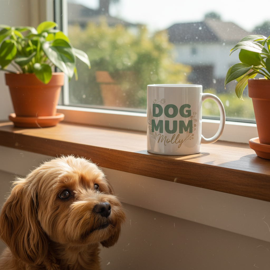 Dog Mum Mug Molly Window