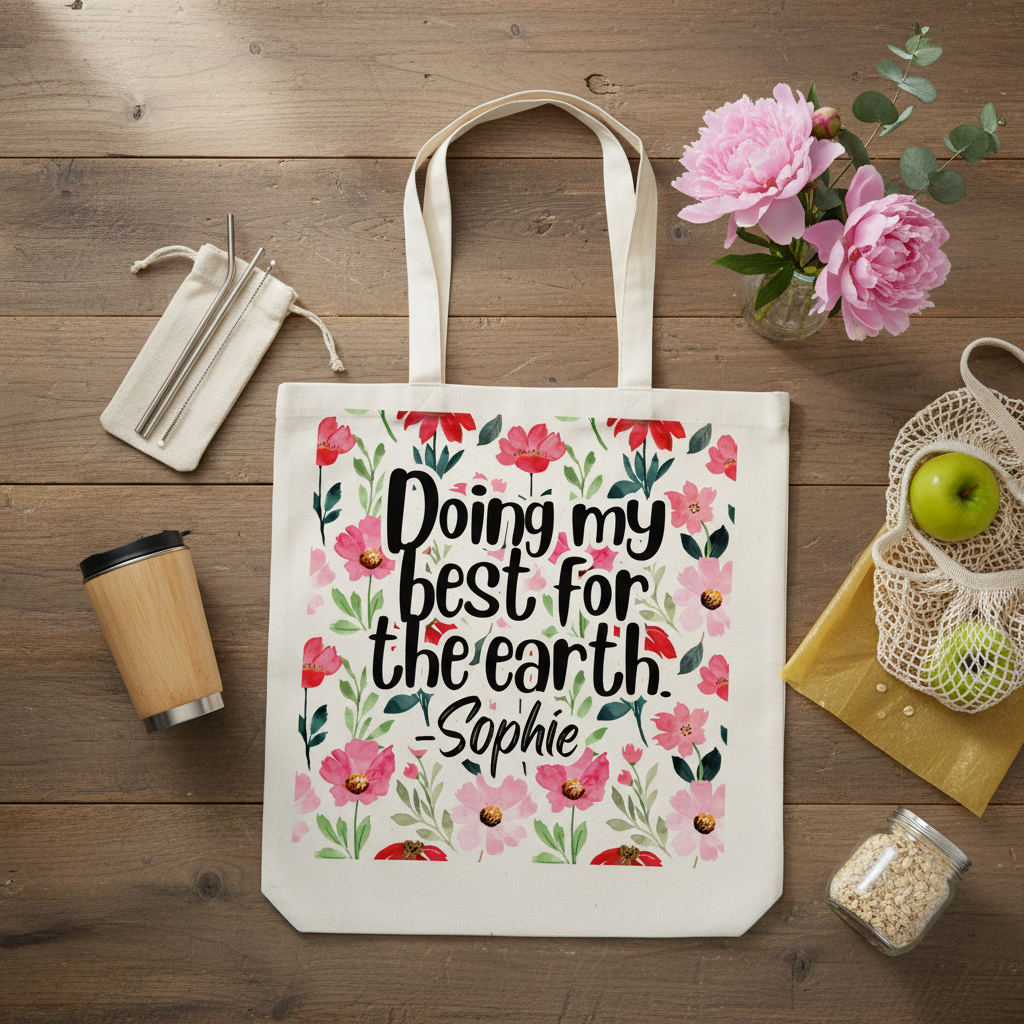 Doing my best for the earth flat lay