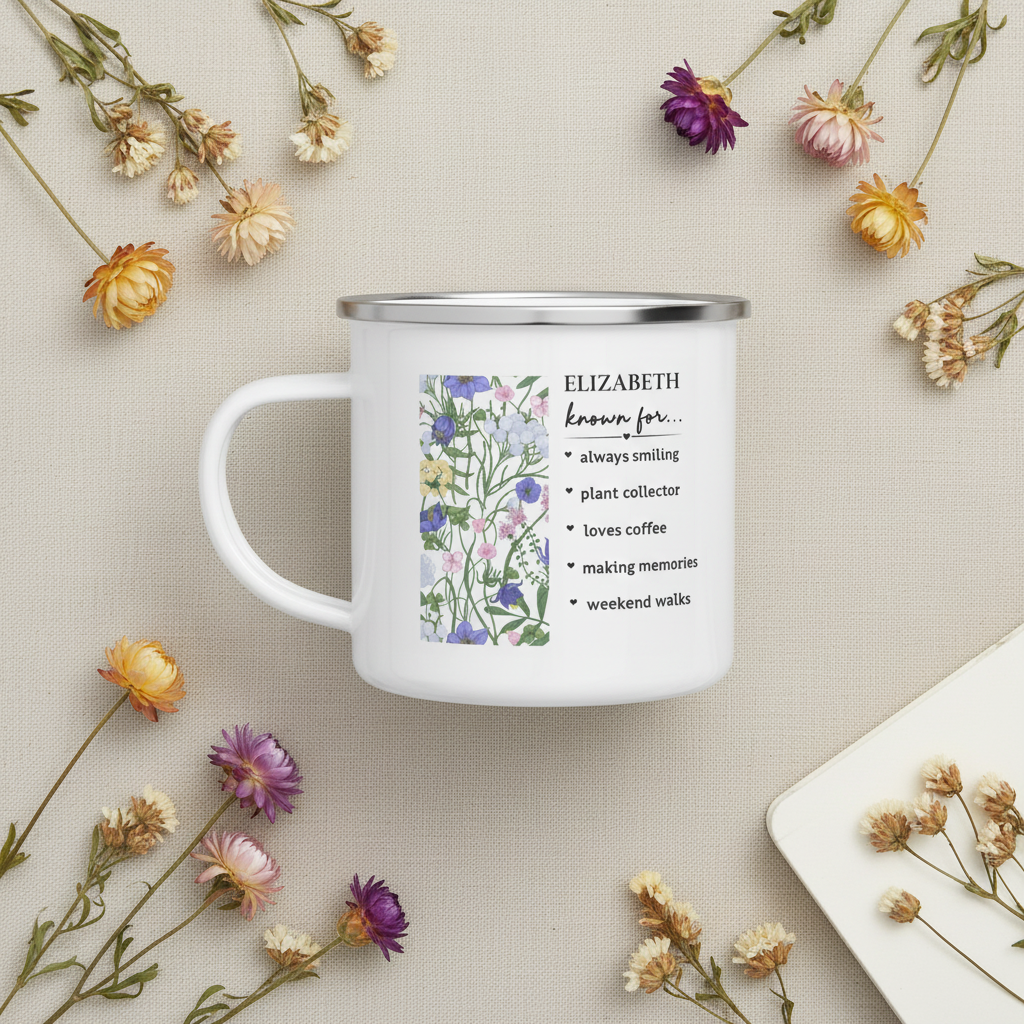 Elizabeth Known For Mug – Flat Lay