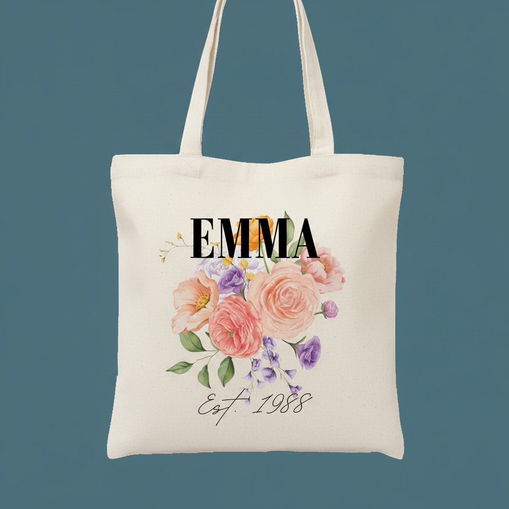 Emma floral tote design
