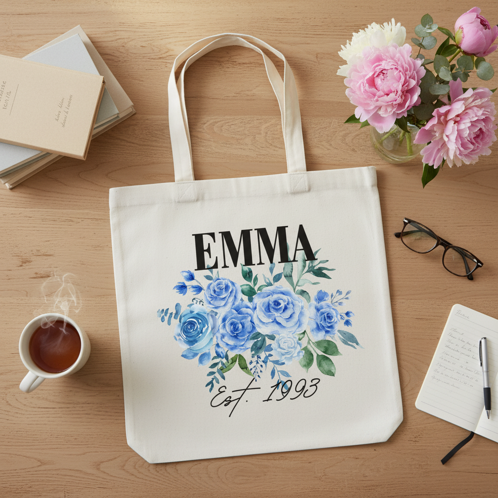 EMMA tote flat lay
