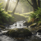 Coffee Tastes Better Outside Enamel Camping Mug | Outdoor Hiking & Camper Gift - AlleyCrafters