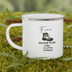Coffee Tastes Better Outside Enamel Camping Mug | Outdoor Hiking & Camper Gift - AlleyCrafters