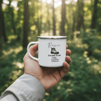 Coffee Tastes Better Outside Enamel Camping Mug | Outdoor Hiking & Camper Gift - AlleyCrafters
