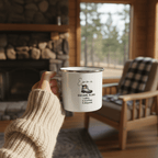 Coffee Tastes Better Outside Enamel Camping Mug | Outdoor Hiking & Camper Gift - AlleyCrafters
