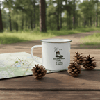 Coffee Tastes Better Outside Enamel Camping Mug | Outdoor Hiking & Camper Gift - AlleyCrafters