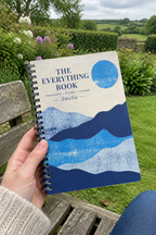Everything Book (blue) UGC - Amelia, park bench