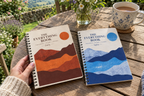 Everything Book - orange and blue together, garden