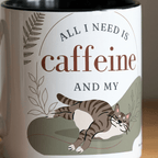Personalised Cat Photo Mug – All I Need Is Caffeine and My Cat - #AlleyCrafters