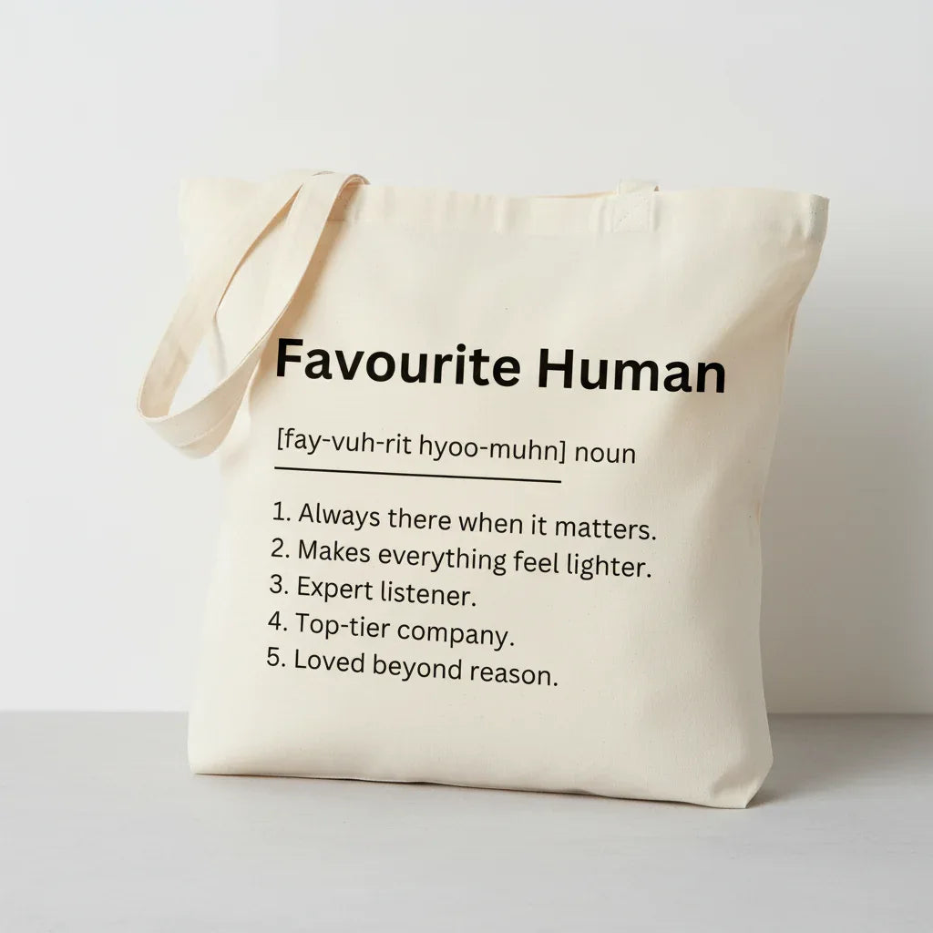 Definition Tote Bag — Personalised Gift Canvas Cotton Tote - Alley Crafters