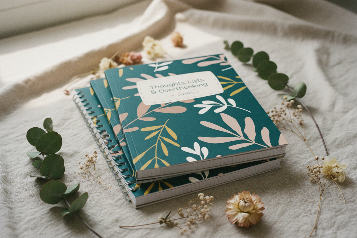 Film grain linen with eucalyptus