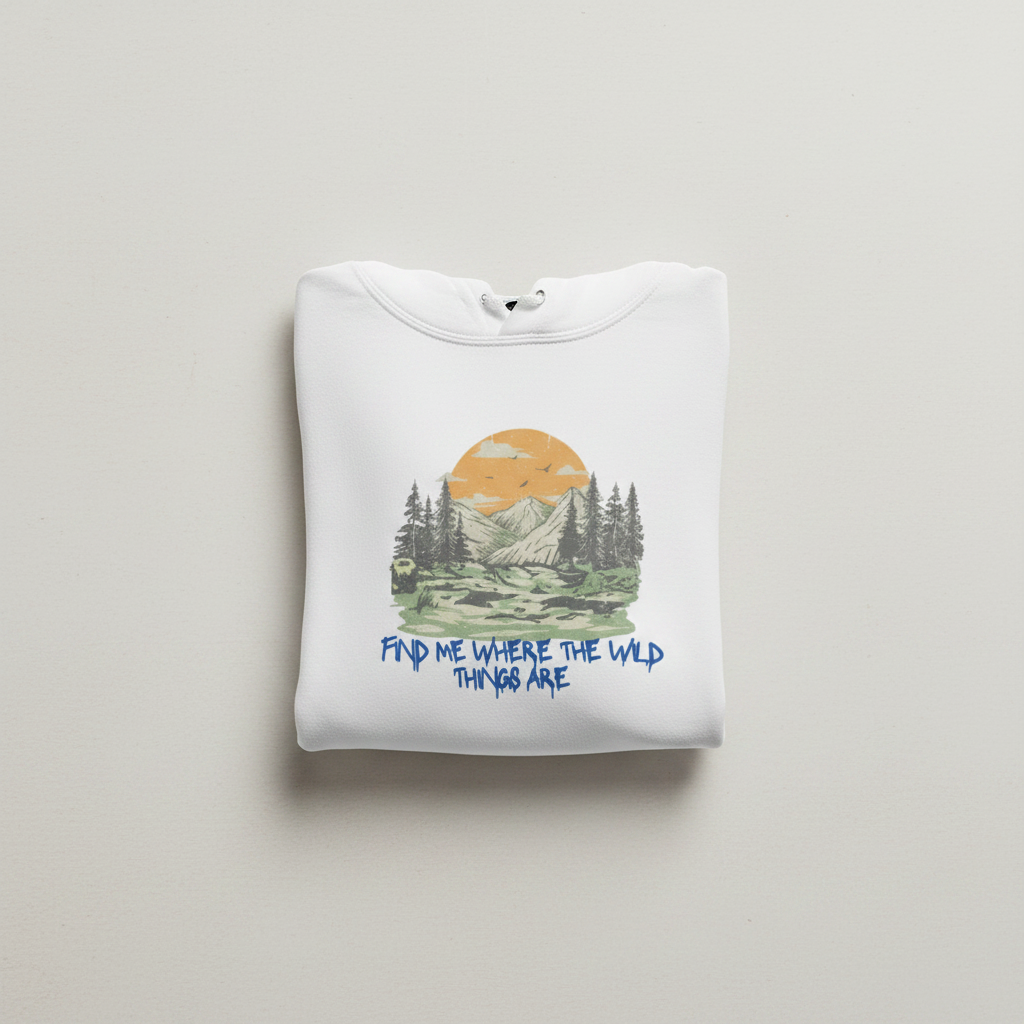 Find Me Where The Wild Things Are Hoodie - Folded Front