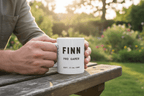 White personalised gamer mug with 'FINN' text, 'PRO GAMER' and 'Est.' date