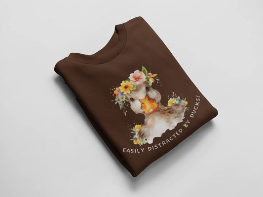 Easily Distracted by Animals Sweatshirt | Cute Animal Graphic Crewneck - Alley Crafters