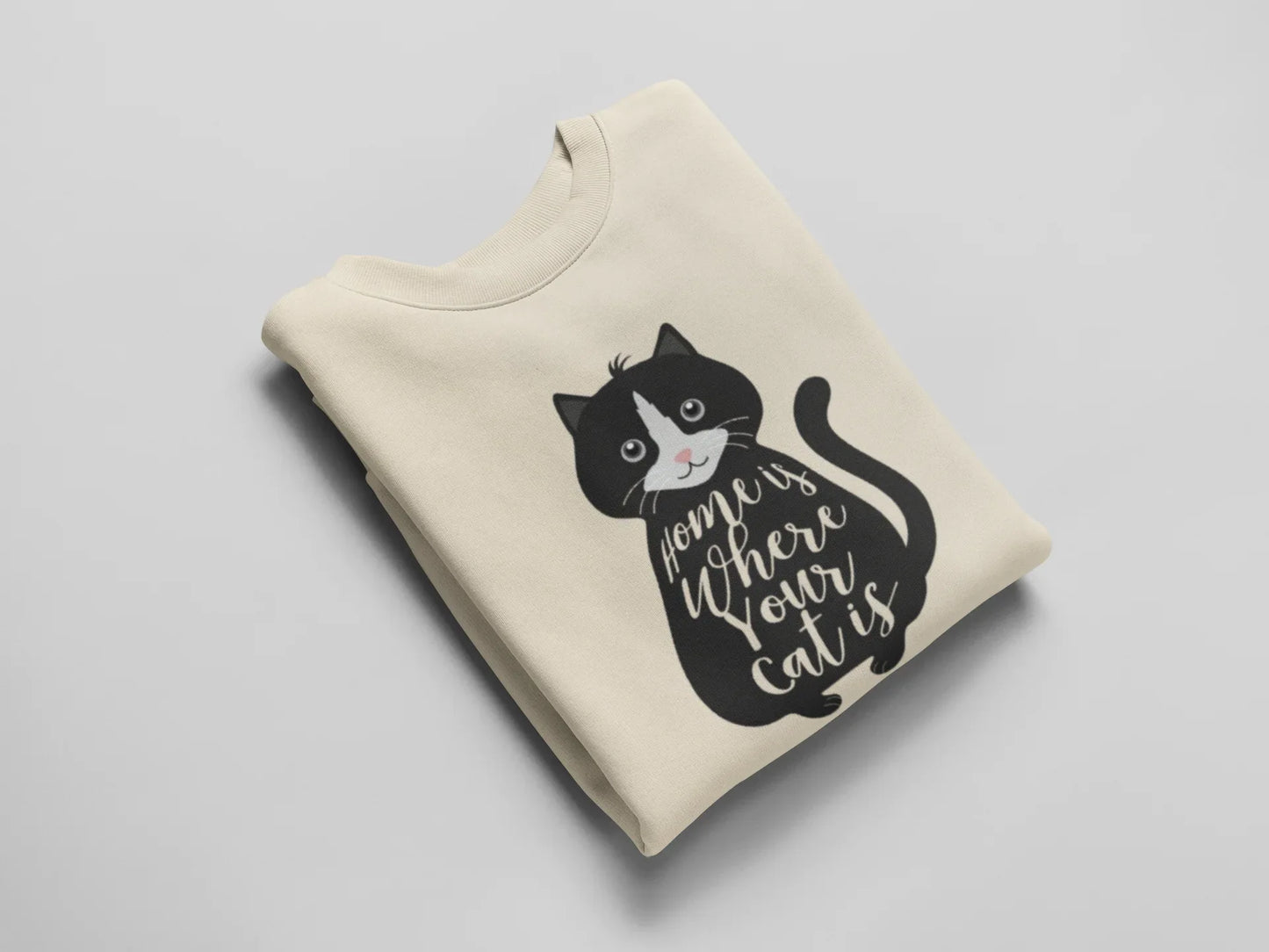 “Home Is Where Your Cat Is” Sweatshirt - Alley Crafters