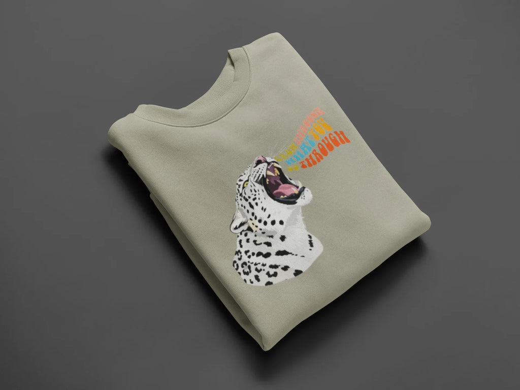 Grow Through What You Go Through Sweatshirt – Tiger, Leopard or Crocodile Design - Alley Crafters