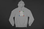 Sport grey pullover hoodie with star “Stay Trippy Little Hippie” front graphic
