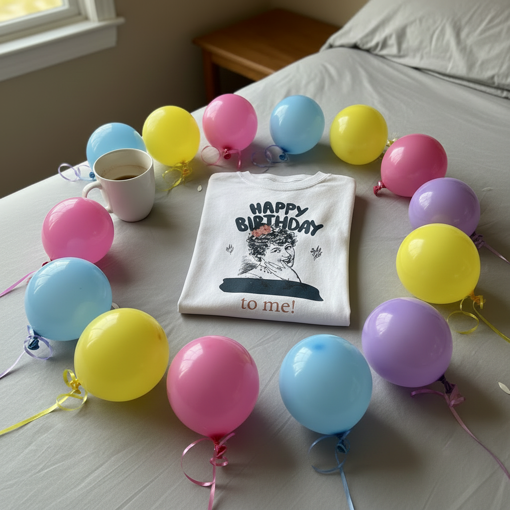 Flat Lay with Balloons