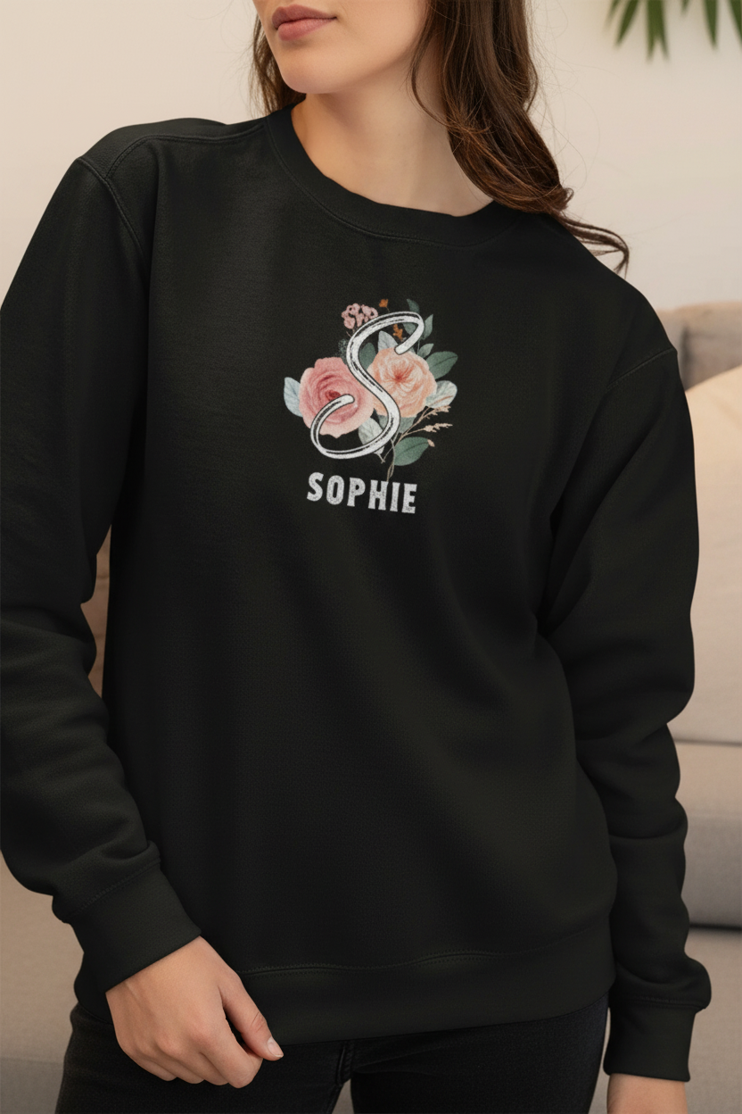 Floral S Sophie Sweatshirt Mockup