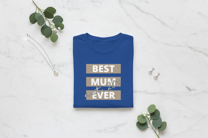 Folded Blue T-Shirt on Marble