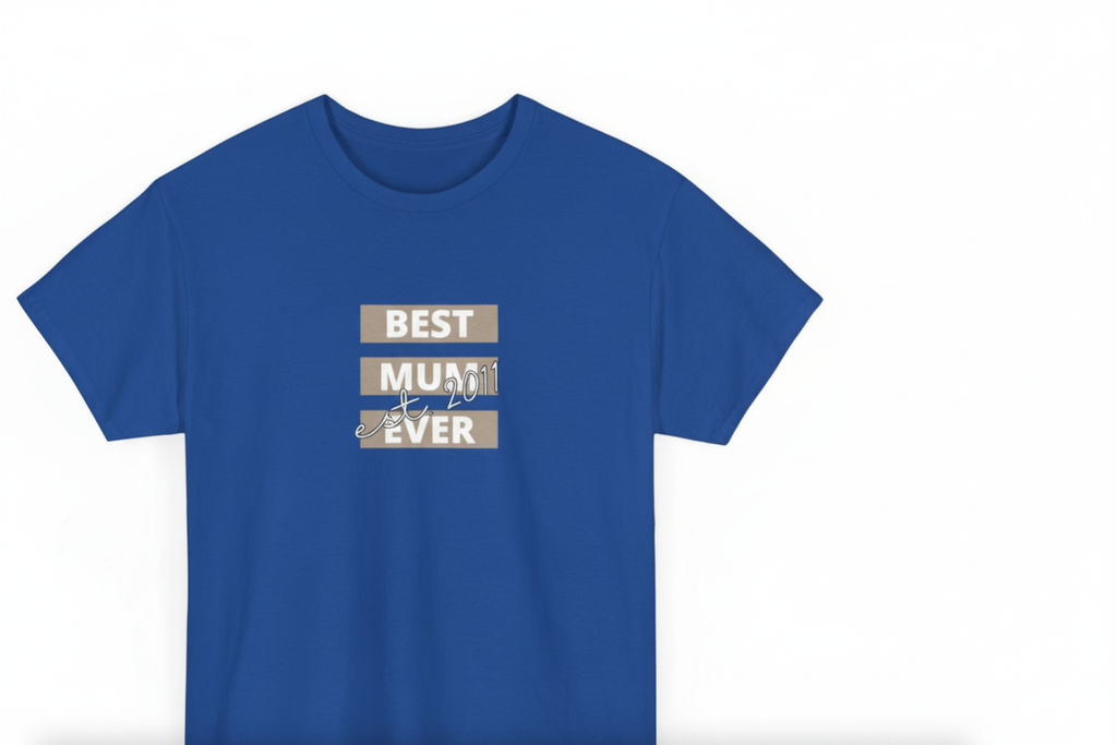 Folded Blue T-Shirt on White
