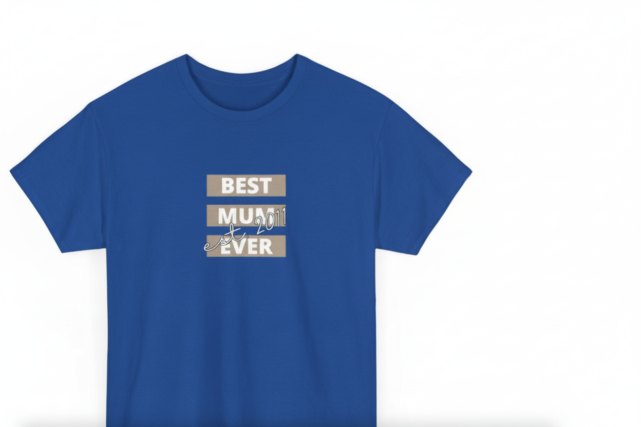 Folded Blue T-Shirt on White