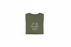 Folded Olive Tee on White