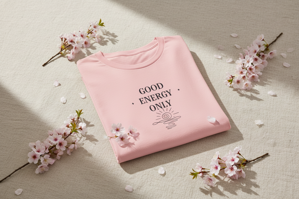 Folded on Linen with Delicate Flowers