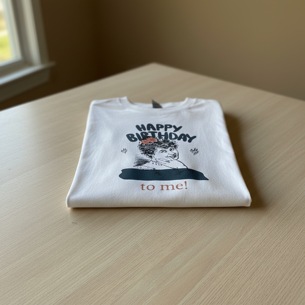 Folded on Wooden Table