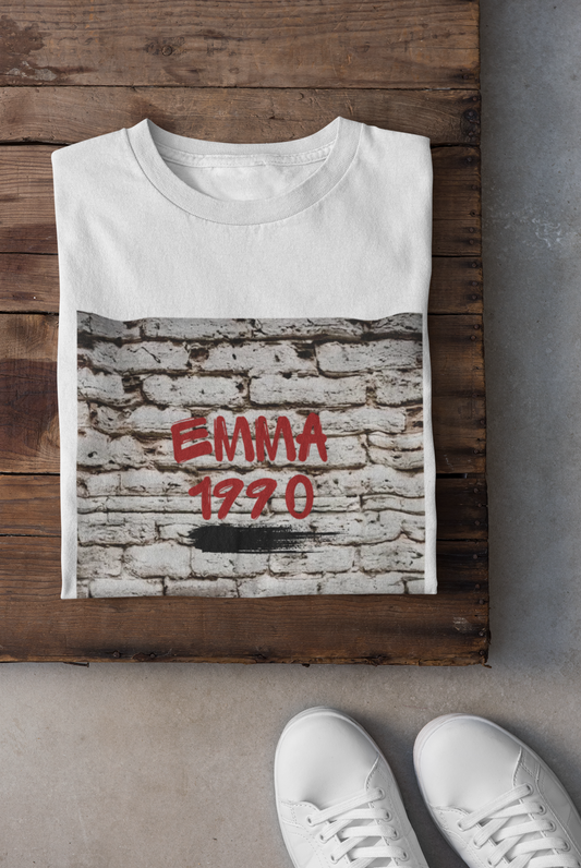 Unisex Softstyle T-Shirt Custom with Year Urban Wear, Personalized Tee, Vintage Graphic Shirt, Trendy Street Style Top, Retro Apparel